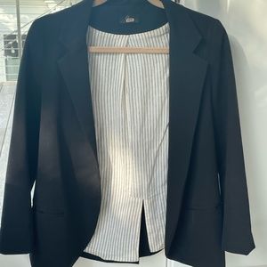 Black Women's Suit Cropped Sleeve Suit Jacket